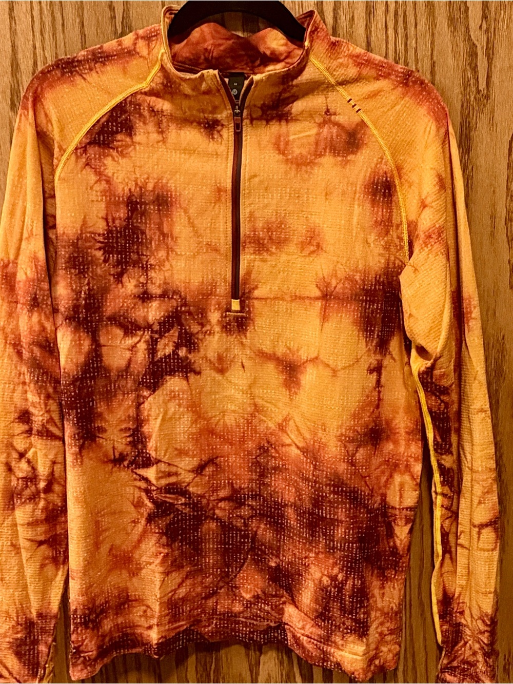 lululemon athletica Metal Vent Tech Orange Tie-Dye Half-Zip